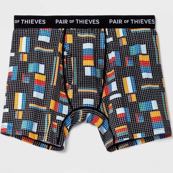 Pair of Thieves Men's Super Soft Boxer Briefs - MultiColored, Medium D12 - Picture 1 of 7